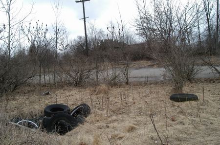 Jackson Motor Speedway - Tires In Infield (newer photo)